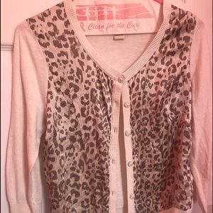 Lucky Brand Animal Print Cardigan